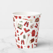 Lebhaftes Camping Ikonen des Festivals Adventure T Pappbecher (Rückseite)