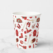 Lebhaftes Camping Ikonen des Festivals Adventure T Pappbecher (Rechts)