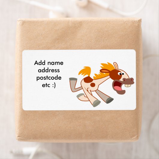 Lebhaftes Cartoon-Pinto-Pferdeversandsiegel (Insitu)