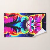 Lebhaftes Cat Artwork Badhandtuch Set (Handtuch)