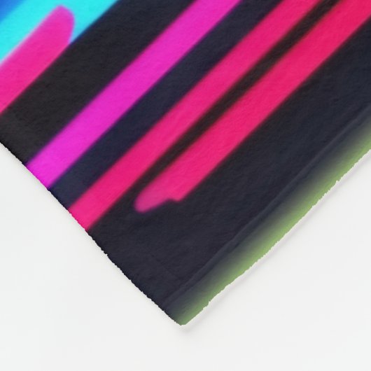 Lebhaftes Cat Artwork Fleecedecke (Ecke)