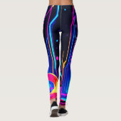 Lebhaftes Cat Artwork Leggings (Rückseite)