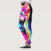 Lebhaftes Cat Artwork Leggings (Links)