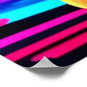Lebhaftes Cat Artwork Poster (Ecke)
