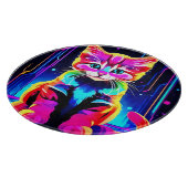 Lebhaftes Cat Artwork Schneidebrett (Ecke)