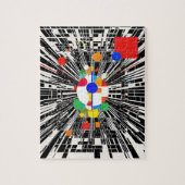 Lebhaftes Chaos: Abstrakter Farbtanz Puzzle (Vertikal)