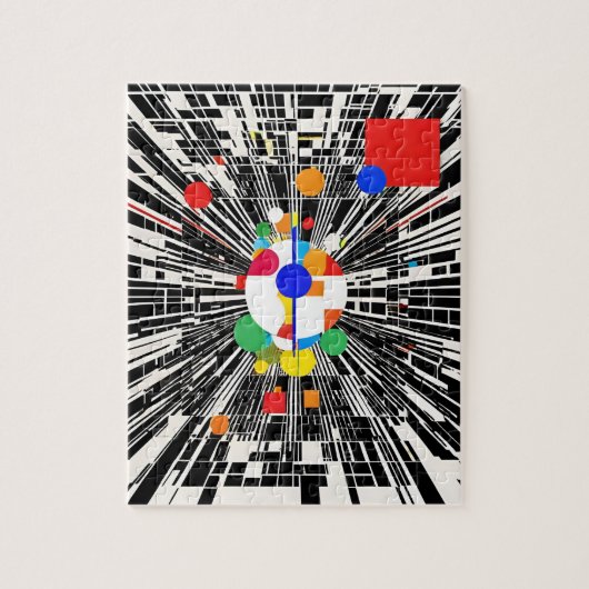 Lebhaftes Chaos: Abstrakter Farbtanz Puzzle (Vertikal)