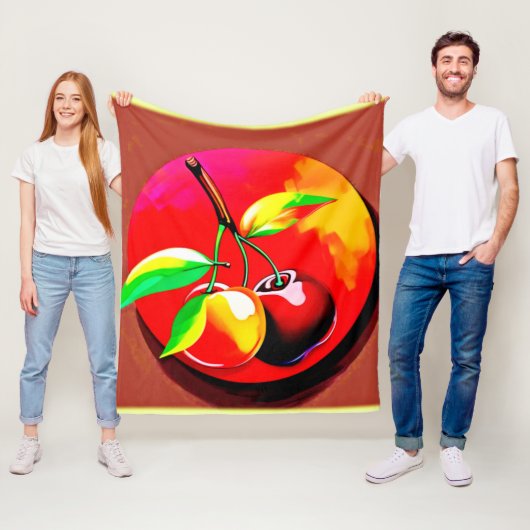Lebhaftes Cherry Duo Fleecedecke (Beispiel)