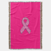 Lebhaftes Chrome Glitzer Stil Rosa Band-Bewusstsei Decke (Vorderseite Vertikal)