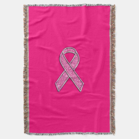 Lebhaftes Chrome Glitzer Stil Rosa Band-Bewusstsei Decke (Vorderseite Vertikal)