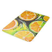 Lebhaftes Citrus-Gemälde Badematte (Schrägansicht)
