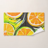 Lebhaftes Citrus-Gemälde Badhandtuch Set (Handtuch)