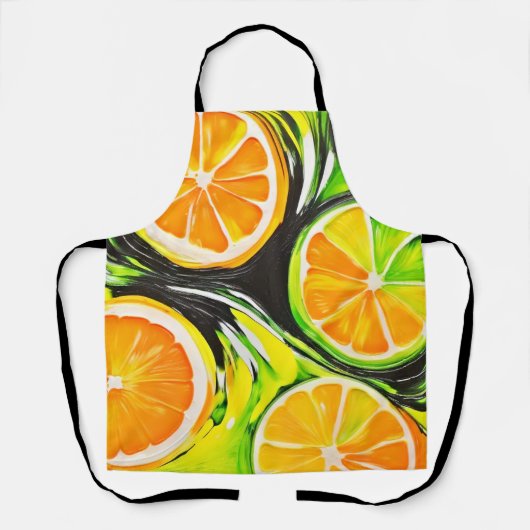 Lebhaftes Citrus-Gemälde Schürze (Vorderseite)