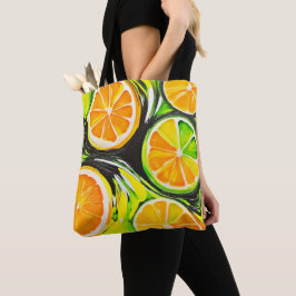 Lebhaftes Citrus-Gemälde Tasche