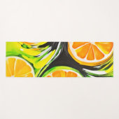 Lebhaftes Citrus-Gemälde Yogamatte (Vorderseite (Horizontal))