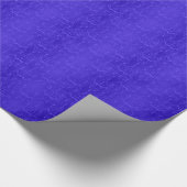Lebhaftes Cobalt Blue Extravagant Damask Muster Geschenkpapier (Ecke)