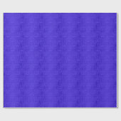 Lebhaftes Cobalt Blue Extravagant Damask Muster Geschenkpapier (Flach)