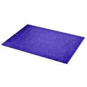 Lebhaftes Cobalt Blue Extravagant Damask Muster Schneidebrett (Ecke)
