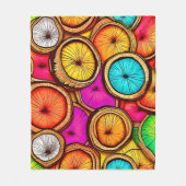 Lebhaftes Coconut Slice Abstract Design Fleecedecke (Vorderseite)