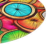 Lebhaftes Coconut Slice Abstract Design Schneidebrett (Ecke)