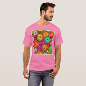 Lebhaftes Coconut Slice Abstract Design T-Shirt (Vorne ganz)