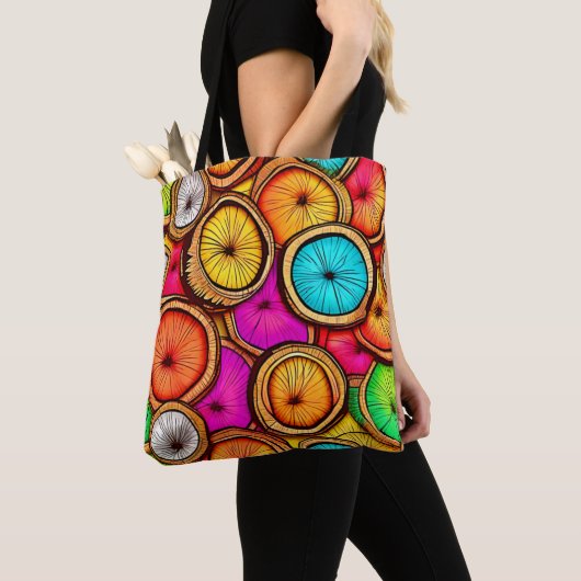 Lebhaftes Coconut Slice Abstract Design Tasche (Von Nahem)