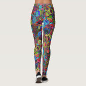 Lebhaftes, Cooles, modernes, farbenfrohes psychede Leggings (Rückseite)