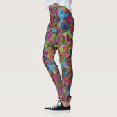 Lebhaftes, Cooles, modernes, farbenfrohes psychede Leggings (Links)