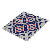 Lebhaftes Cross Mosaik in Navy Blue, Rot und Grau Fliese (Seite)
