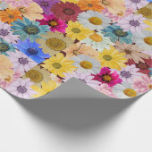 Lebhaftes Daisy Delight Wrapping Paper Geschenkpapier (Ecke)