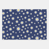 Lebhaftes Daisy Wrapping Paper Sheet Set Geschenkpapier Set (Vorderseite 2)