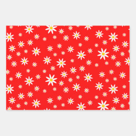 Lebhaftes Daisy Wrapping Paper Sheet Set Geschenkpapier Set