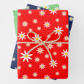 Lebhaftes Daisy Wrapping Paper Sheet Set Geschenkpapier Set (Beispiel)