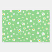 Lebhaftes Daisy Wrapping Paper Sheet Set Geschenkpapier Set (Vorderseite 3)