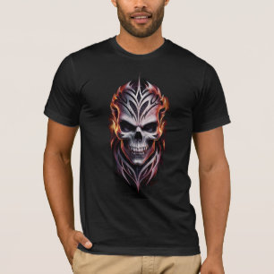 Lebhaftes Dark Fantasy Tribal Tattoo T - Shirt Des