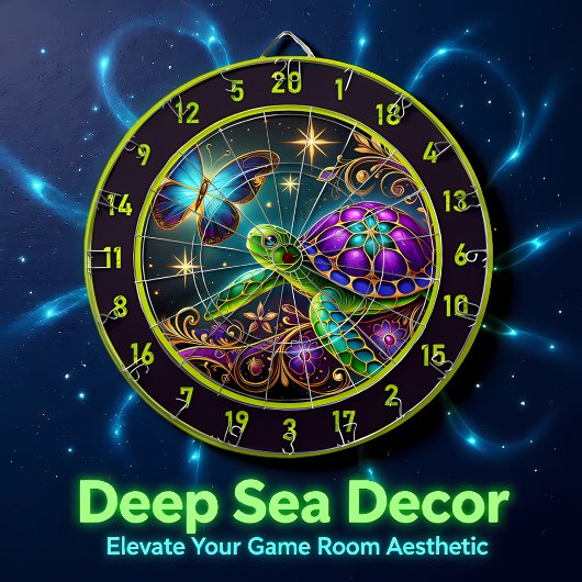 Lebhaftes Dekor der Turtle Butterfly Lodge Dartscheibe