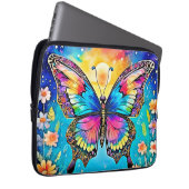 Lebhaftes Design der Blütenschmetterlinge Laptopschutzhülle (Vorne Rechts)