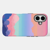 Lebhaftes Design der Regenbogenaufkleber Case-Mate iPhone Hülle (Rückseite (Horizontal))