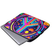 Lebhaftes Design für Friedenszeichen Laptopschutzhülle (Vorne Knopf)