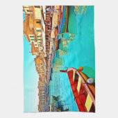 Lebhaftes Design für mediterrane Port Life Geschirrtuch (Vertikal)