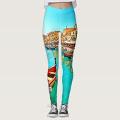 Lebhaftes Design für mediterrane Port Life Leggings (Vorderseite)
