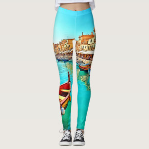 Lebhaftes Design für mediterrane Port Life Leggings
