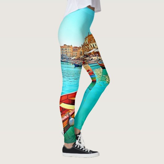 Lebhaftes Design für mediterrane Port Life Leggings (Rechts)