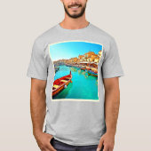 Lebhaftes Design für mediterrane Port Life T-Shirt (Vorderseite)