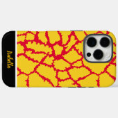 Lebhaftes Design mit roten und gelben Formen Case-Mate iPhone Hülle (Rückseite (Horizontal))