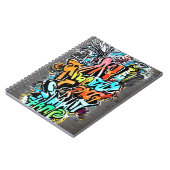 Lebhaftes Design mit Street Art Notizblock (Linke Seite)