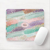 Lebhaftes Diagonal-Pinselmuster (2) Mousepad (Mit Mouse)