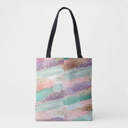 Lebhaftes Diagonal-Pinselmuster (2) Tasche (Vorderseite)