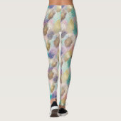 Lebhaftes Diagonal-Pinselmuster Leggings (Rückseite)