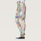 Lebhaftes Diagonal-Pinselmuster Leggings (Links)